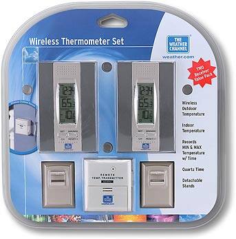 Front Standard. La Crosse Technology - The Weather Channel Wireless Temperature Station w/Dual Displays.