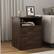 Left. Kadyn - Wood Nightstand With Charging Station, Bedside Table With 2 Drawers, Bedroom Nightstand - Brown.