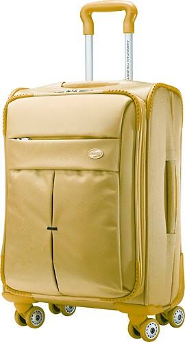 Front Standard. American Tourister - Colora 20" Spinner Suitcase - Lime Green.