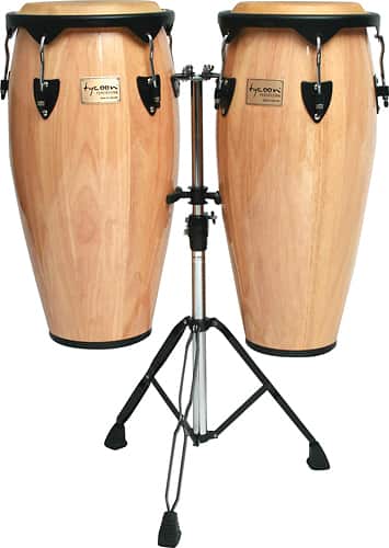 Front. Tycoon Percussion - Supremo Series 10" and 11" Conga Set - Brown.