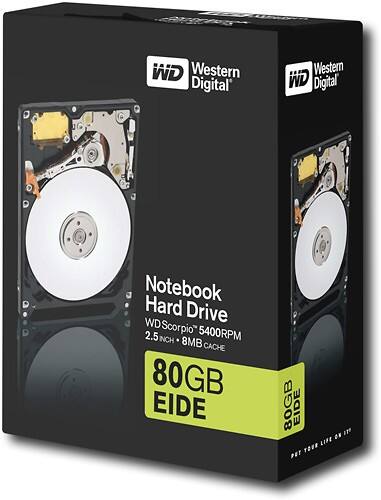 Angle Standard. Western Digital - Scorpio 80GB Notebook Internal Hard Drive.