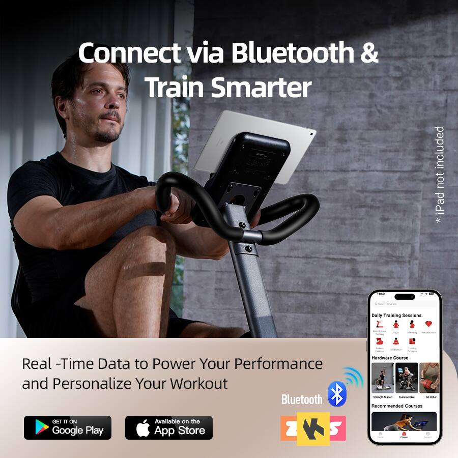 Connect via Bluetooth & Train Smarter

Real-Time Data to Power Your Performance and Personalize Your Workout

Bluetooth

GET IT ON Google Play

Available on the App Store

* iPad not included

Daily Training Sessions

Hardware Course

Recommended Courses