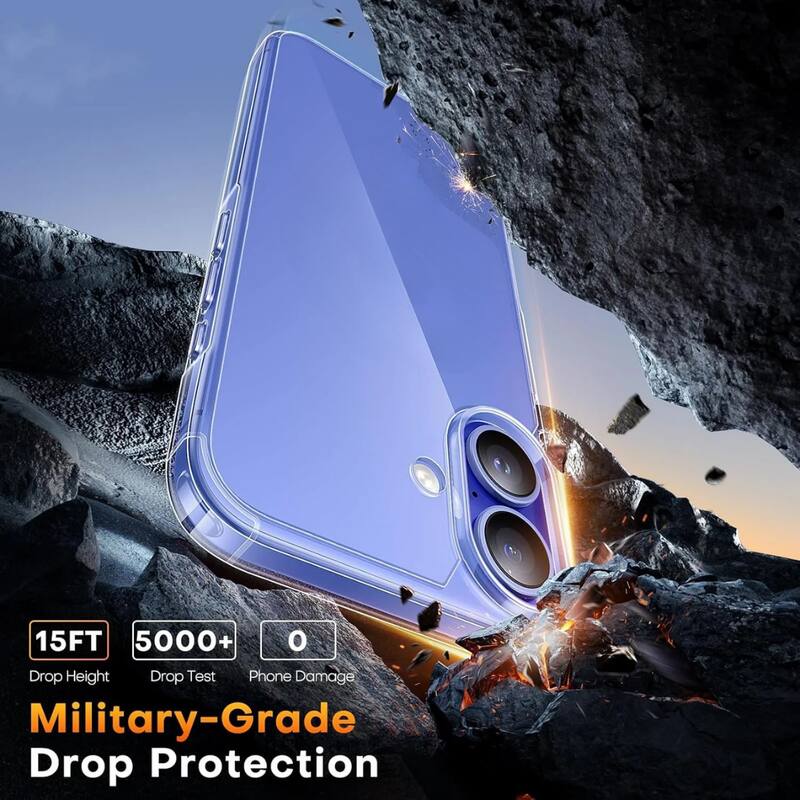 15FT  
Drop Height  
5000+  
Drop Test  
0  
Phone Damage  

Military-Grade Drop Protection