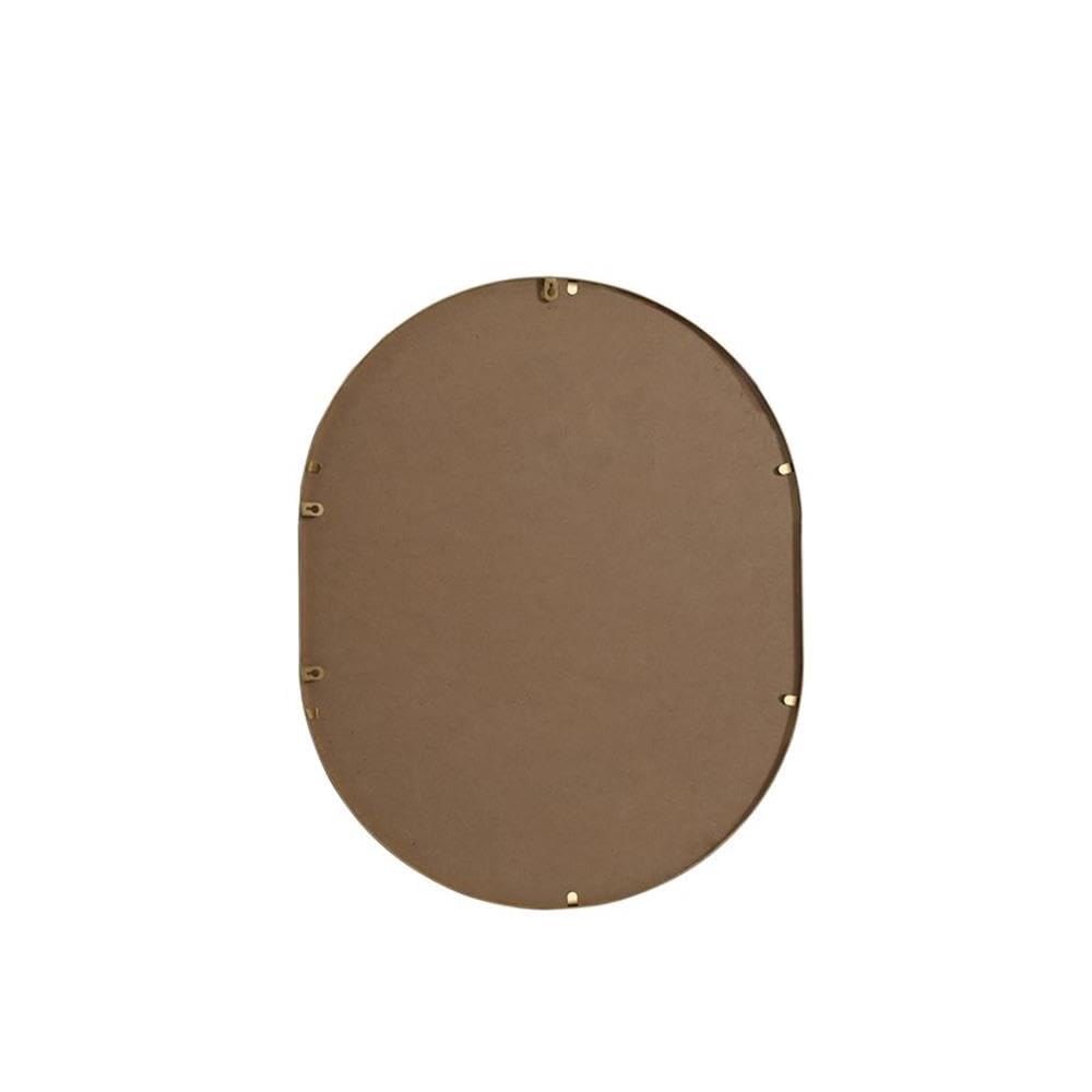 Alt View 2. Elegant Decor - Metal Frame Oval Mirror 24x30 Inch in Brass - Brass.
