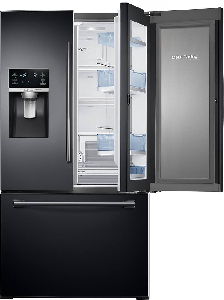 Best Buy Samsung 27.8 Cu. Ft. French Door Refrigerator Black RF28HDEDPBC