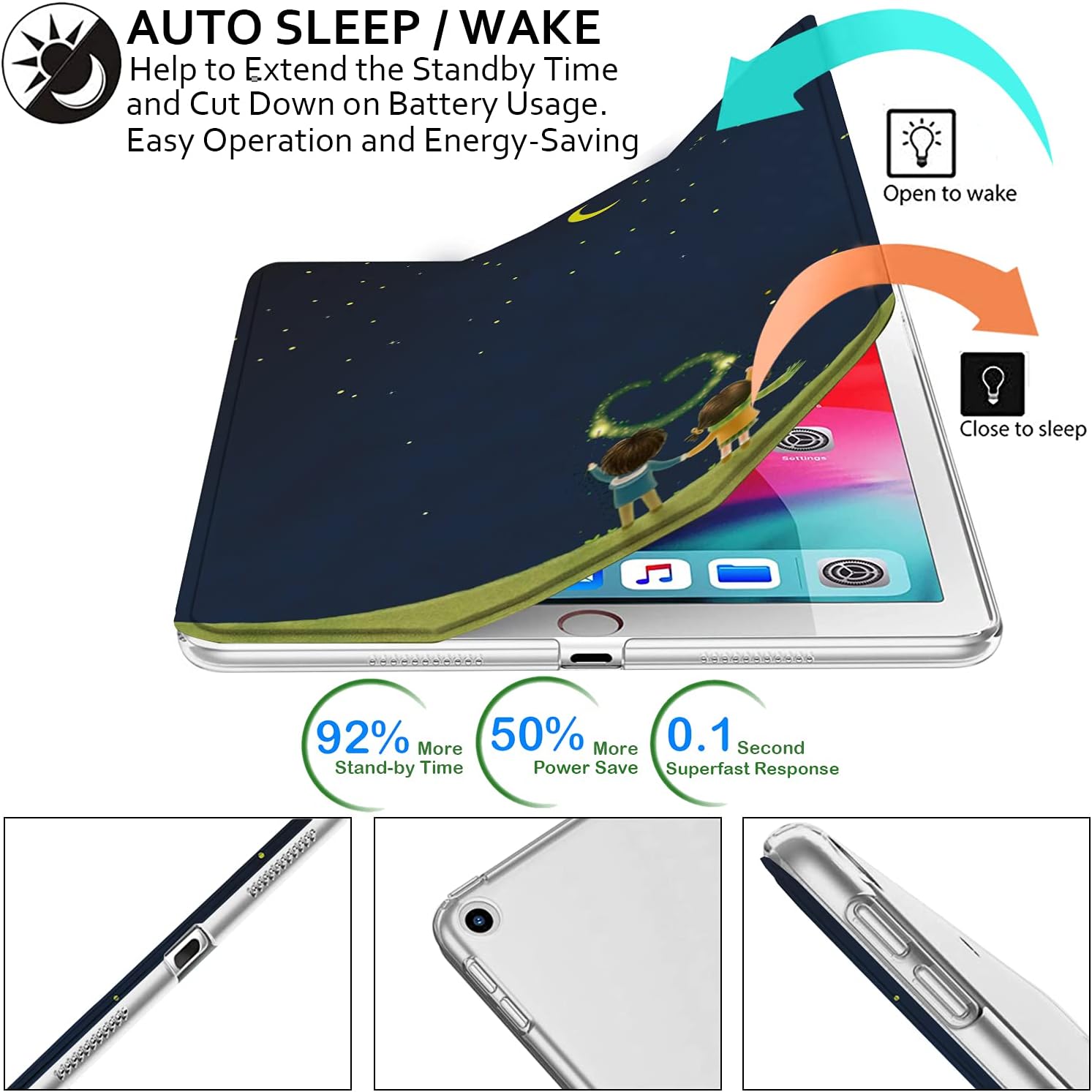 DuraSafe Cases iPad 2nd Gen 9.7 inch 2011 Trifold PC Smart Case A1395 ...