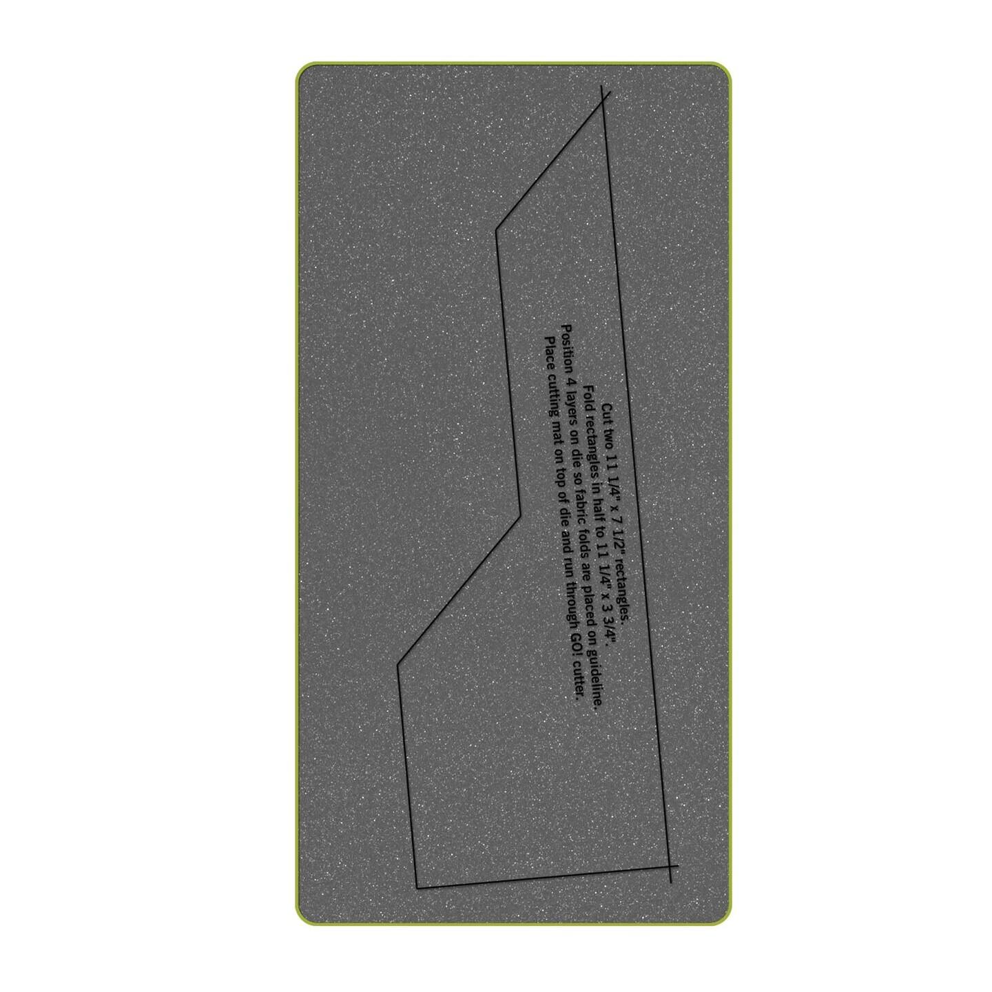 Place cutting mat on top. Fold two layers in half. Cut two 11 1/4" rectangles and fold them in half to 7 1/2". Place on 3 1/4" guideline.