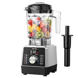 Teendow - 1800W High-Speed Blender with 6 One-Touch Programs, 25,000 RPM, 2L Pitcher for Smoothies, Ice Crush & Grinding - Silver