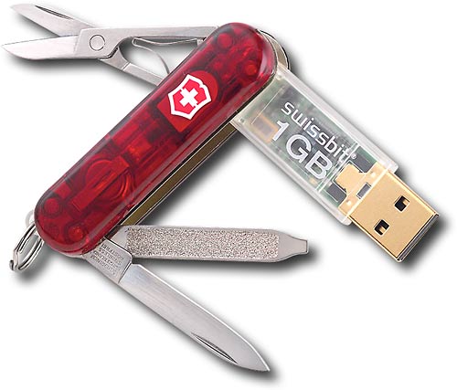 Watchful Hilsen nedsænket Best Buy: Swissbit 1GB Flash Drive and Swiss Army Knife Red 1GB-VIC-SET