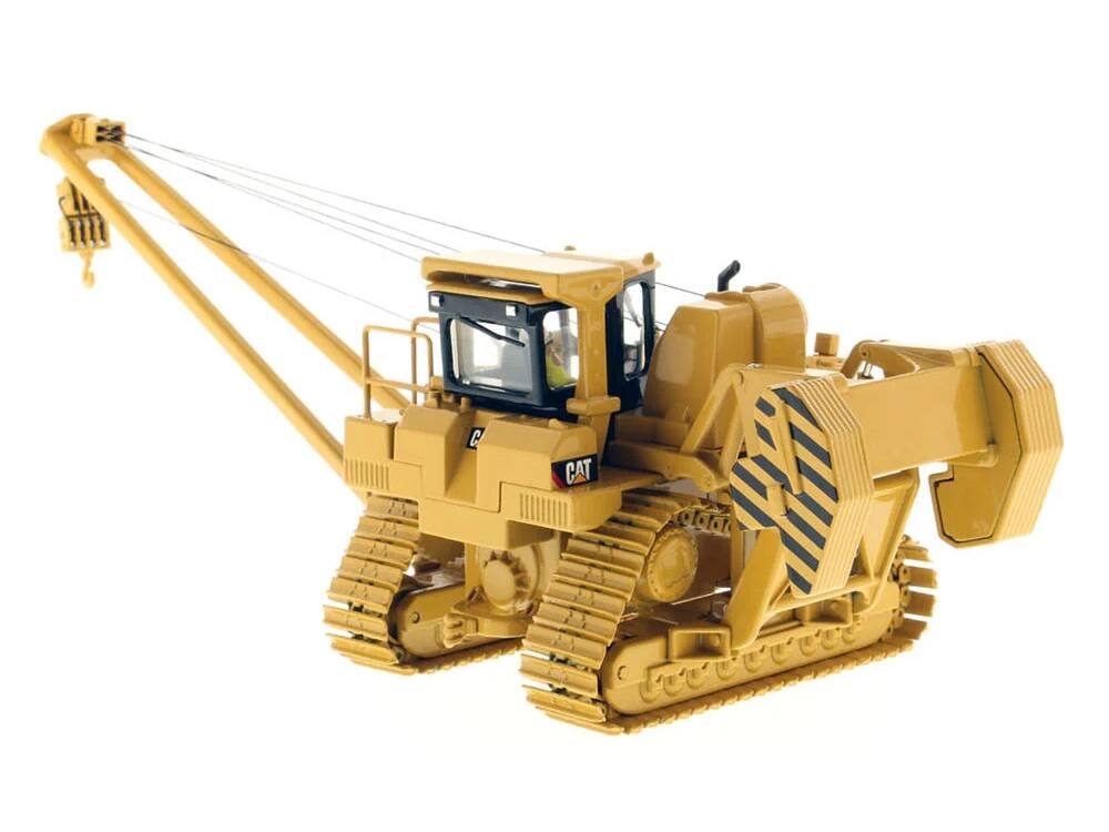 Back. Diecast Masters - CAT Caterpillar 587T Pipelayer with Operator "Core Classics" Series 1/50 Diecast Model by Diecast Masters - Yellow .