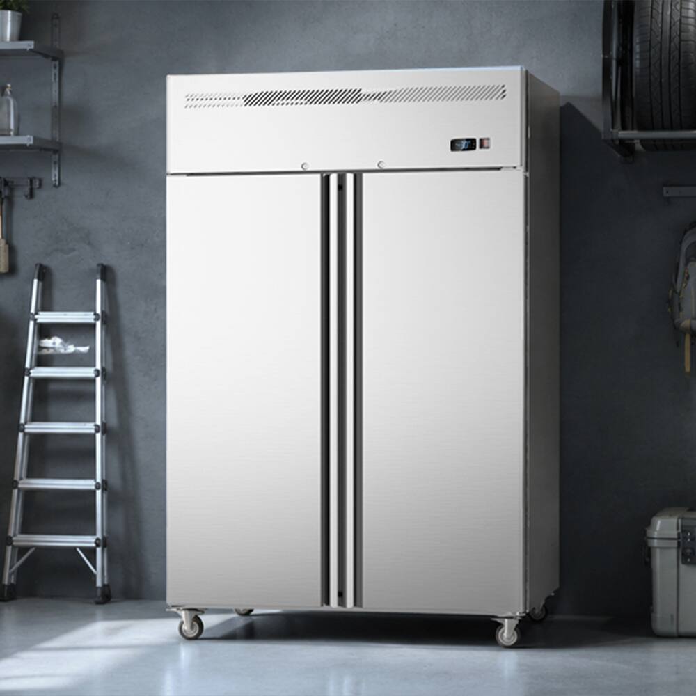 Angle. Coolake - Coolake 48"W 36 Cu.Ft. Commercial Upright Freezer in Stainless Steel for Restaurant Garage School Church, -8 to 0℉ - Stainless Steel.