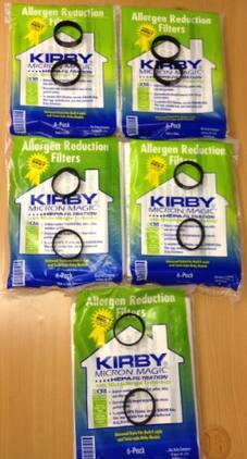 Kirby - Universal HEPA Cloth Bags – 3 Packs (18 Bags, Part #204811) + 10 Genuine Belts (#301289)