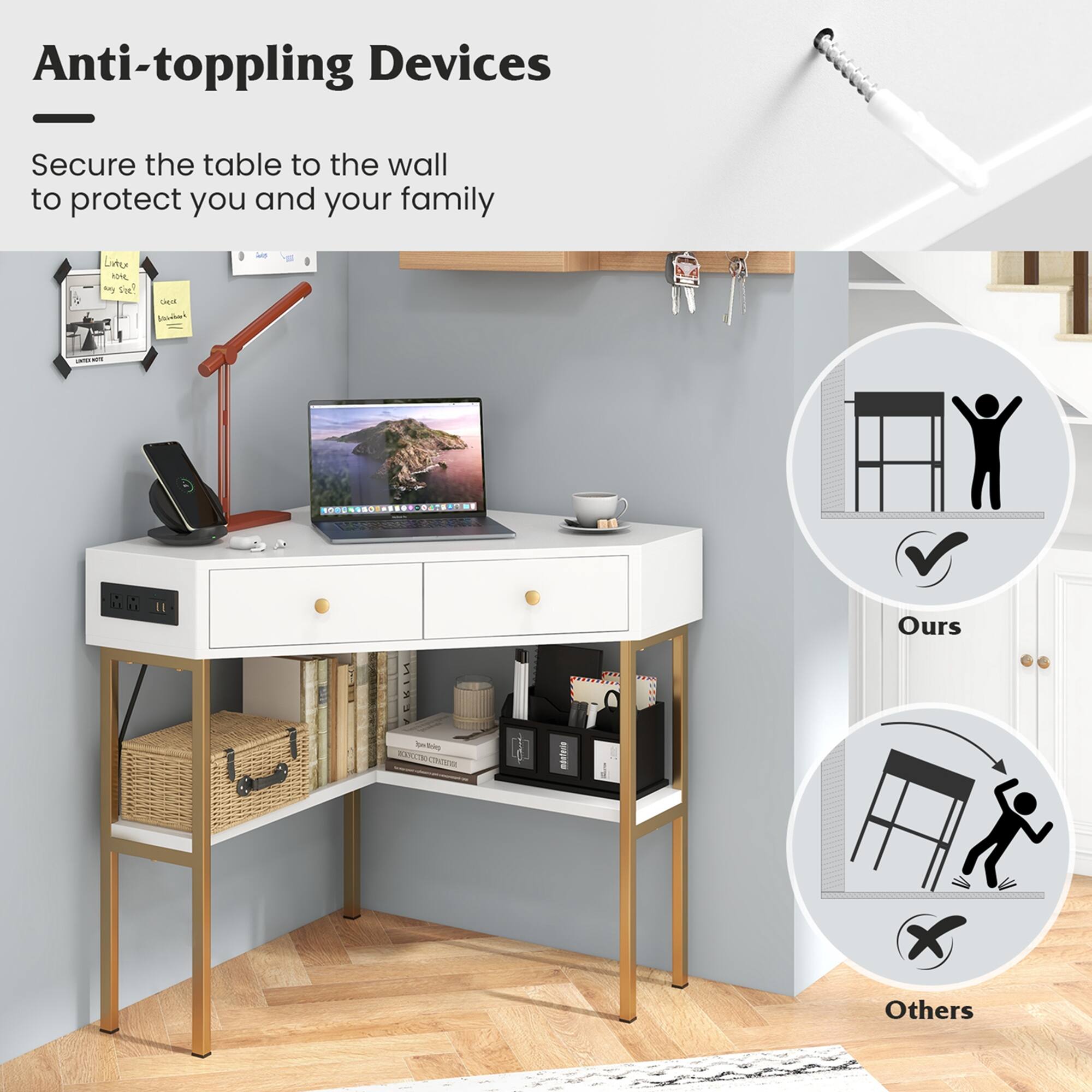 Anti-toppling Devices

Secure the table to the wall to protect you and your family

Ours

Others