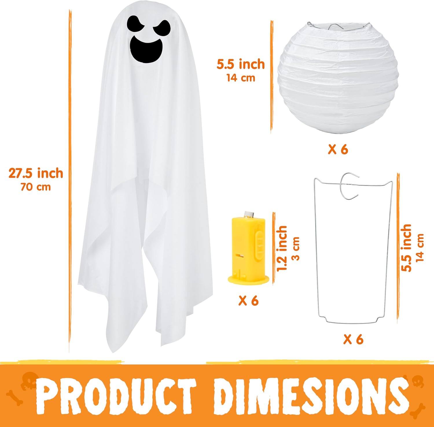 5.5 inch 14 cm  
27.5 inch 70 cm  
1.2 inch 3 cm  
5.5 inch 14 cm  
PRODUCT DIMENSIONS