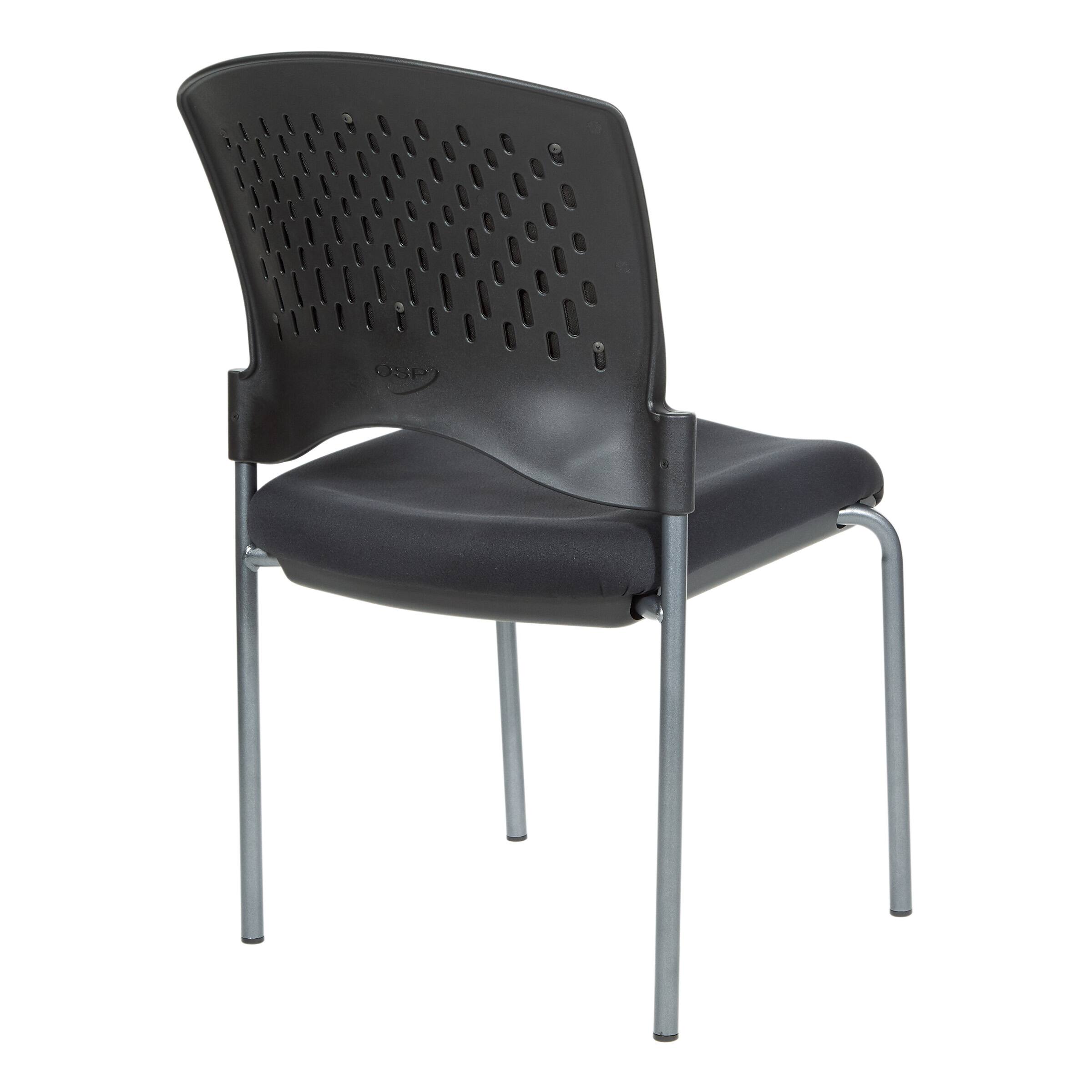 Back. Office Star Products - Upholstered Visitor Chair - Coal.