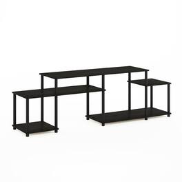 Furinno - Turn-N-Tube Handel TV Stand for TV up to 55 Inch - Espresso/Black Classic Tube