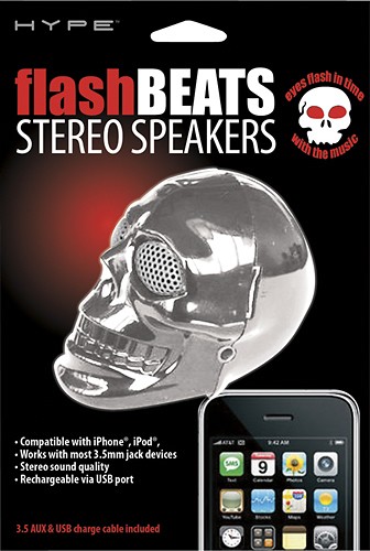  HYPE - Flashbeats Speaker for Select Apple® and Most 3.5mm-Enabled Devices - Silver