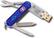 Front Standard. Swissbit - 512MB Flash Drive and Swiss Army Knife - Blue.