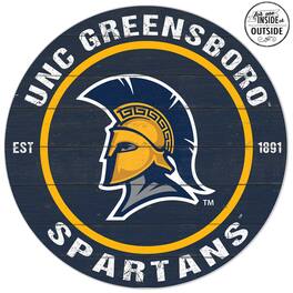 Jardine - UNCG Spartans 20'' x 20'' Indoor/Outdoor Team Color Circle Sign - Navy