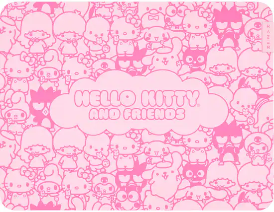The text on the image is "Hello Kitty and Friends."
