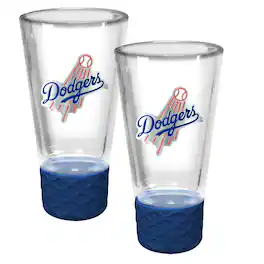 Great American Products - Los Angeles Dodgers 2-Pack 4oz. Cheer Shot Set with Silicone Grip - Blue