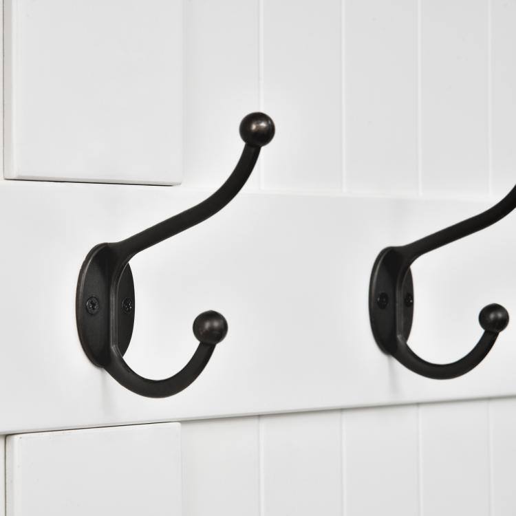 Alt View 9. PULUZ - 3-In-1 Entryway Bench with Coat Rack, Hall Tree with Bench and Shoe Storage, 5 Hooks for Hallway - Cream White.