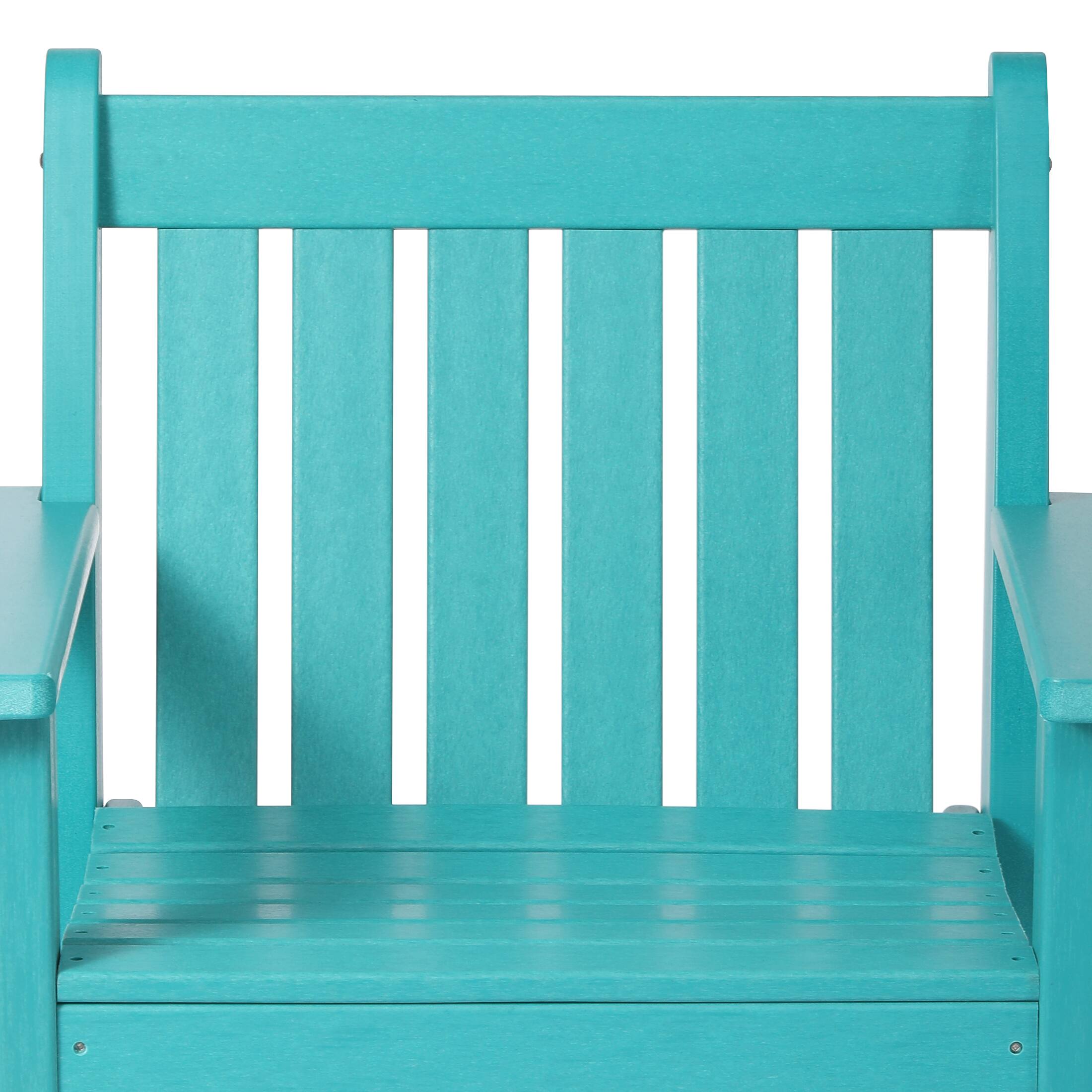 Alt View 2. WestinTrends - WestinTrends Malibu 5-Piece HDPE Outdoor Patio Chair and Round Table Dining Set - Turquoise.