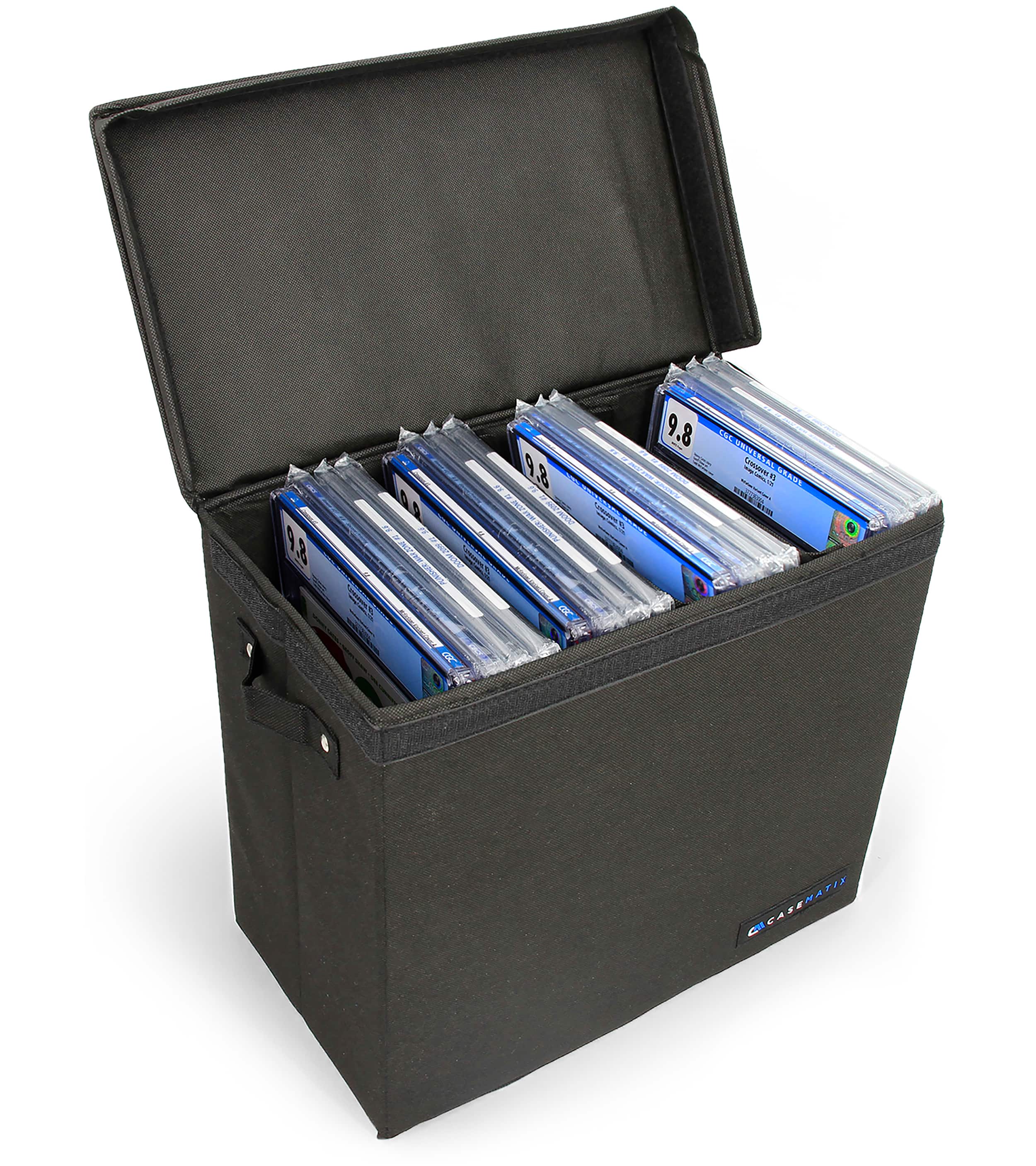 CASEMATIX - Graded Comic Book Storage Bin Holds 28 Slabs, Lightweight Collapsible Comic Case with Carry Handles & 3 Dividers price history on PriceWatchPro