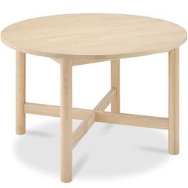 Best Choice Products - 47in Round Solid Wood Dining Table, Modern Farmhouse Table For 4 - Natural
