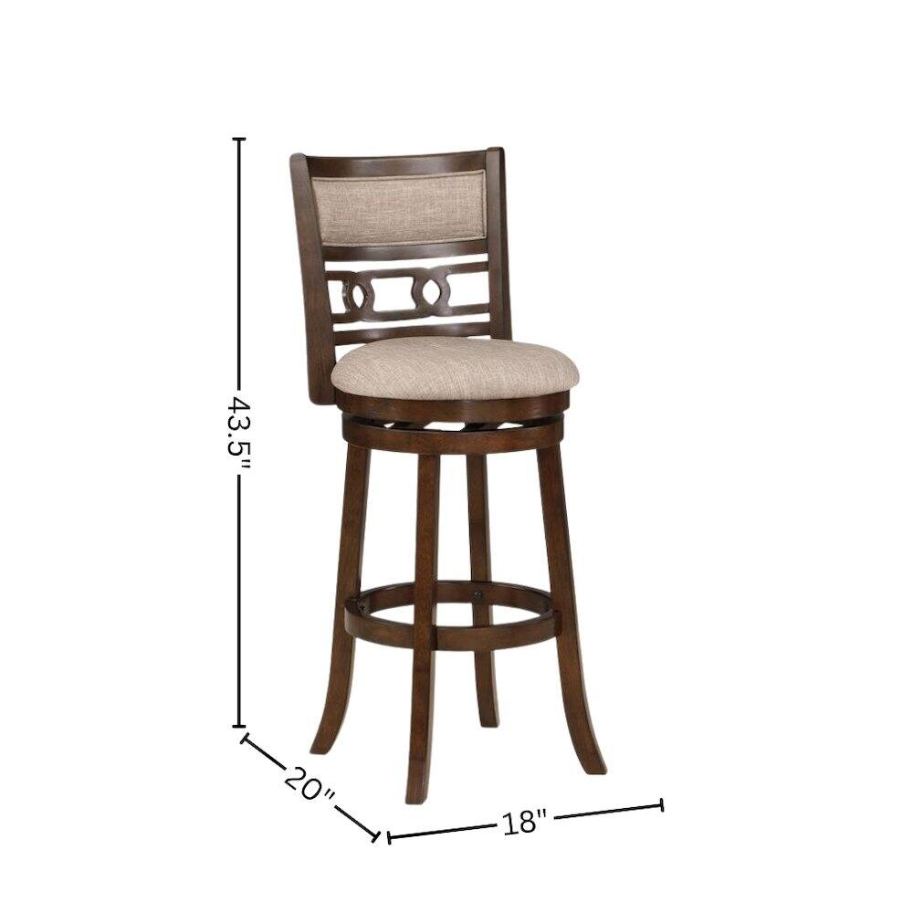 "FurniFact - Brown Solid Wood 29"" Swivel Bar Stool - Cherry" price history on PriceWatchPro