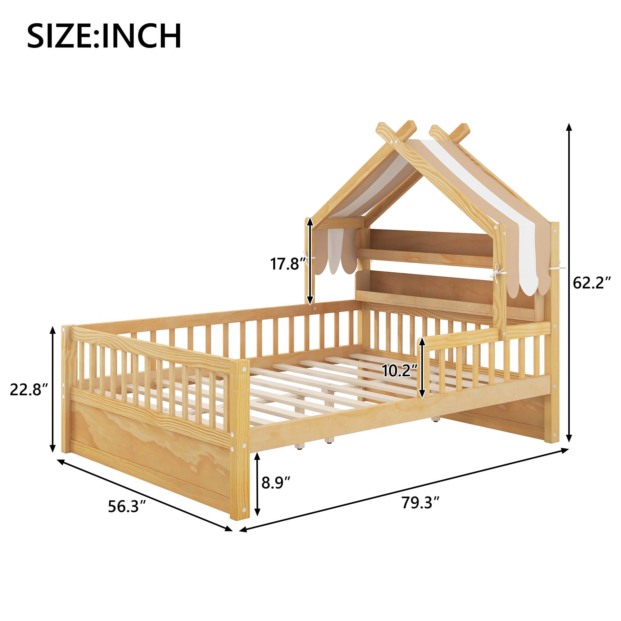 SIZE: INCH  
17.8" 62.2" 22.8" 10.2" 56.3" 8.9" 79.3"