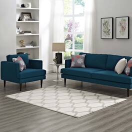 Modway - Beltara Chain Link Transitional Trellis Area Rug - Beige and Ivory