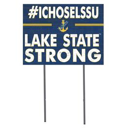 Jardine - Lake Superior State Lakers 18" x 24" I Chose Yard Sign - Blue