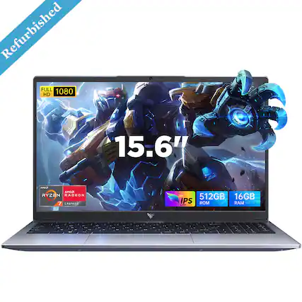 Refurbished FULL HD 1080 15.6" GOMA D RYZEN RADEON 7 GRAPHICS 512GB 16GB IPS ROM RAM