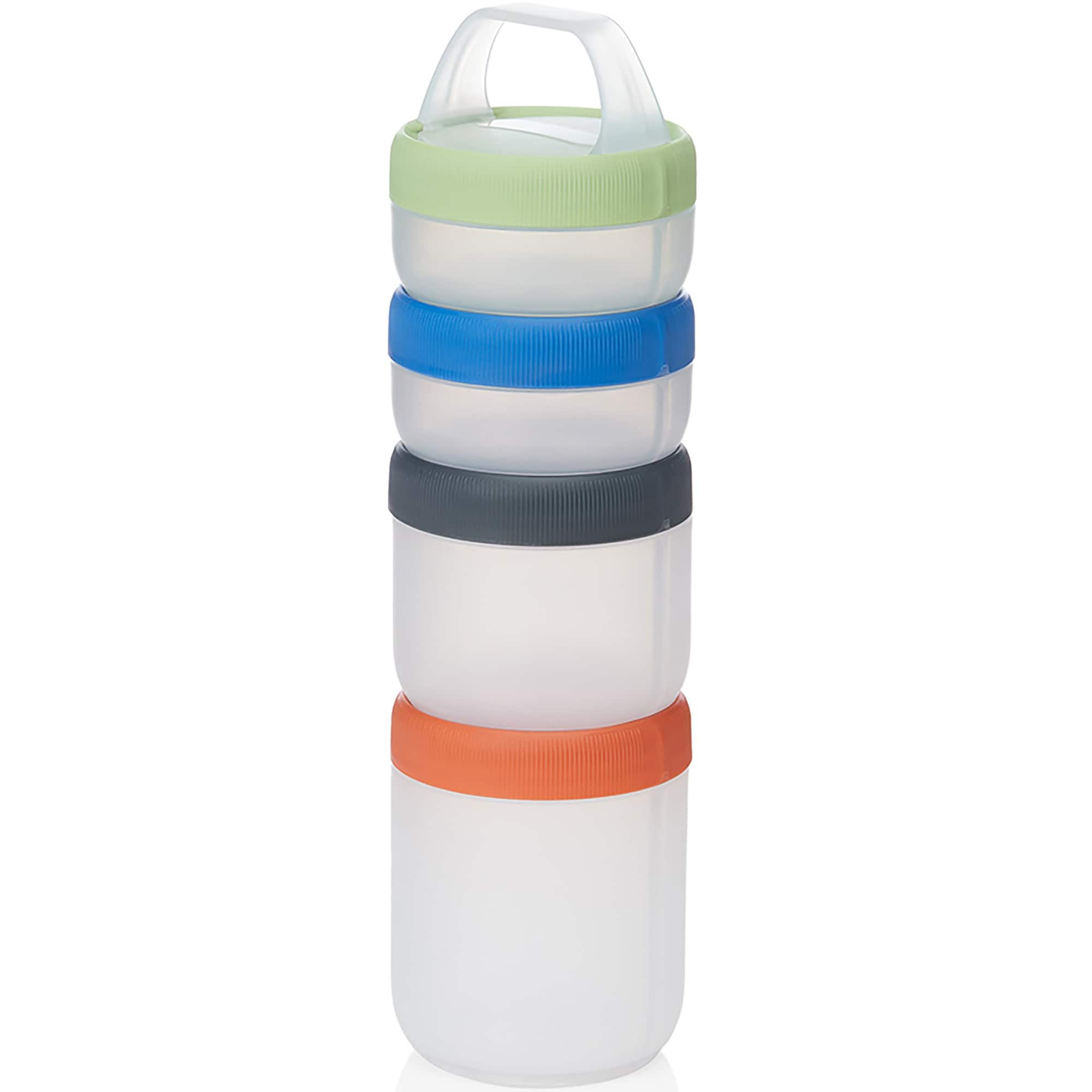 Humangear - Stax Travel Stacking Containers - Medium - Clear/Spectrum