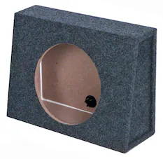 Front. QPower - Q Power 10 Inch Single Slim Truck Shallow Sealed Subwoofer Box Sub Enclosure - Charcoal Gray.
