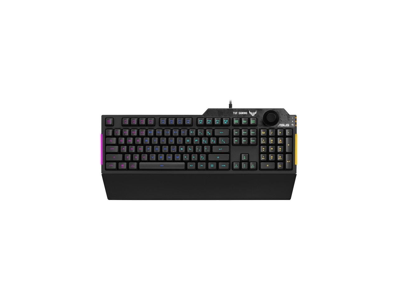 ASUS - TUF K1 Gaming Keyboard - RGB, Detachable Wrist Rest, Spill-Resistant - Black