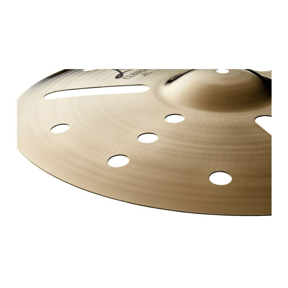 Back. Zildjian - Zildjian A20808 10 Inch A Custom Bright Laser Cut EFX Crash Cymbal.
