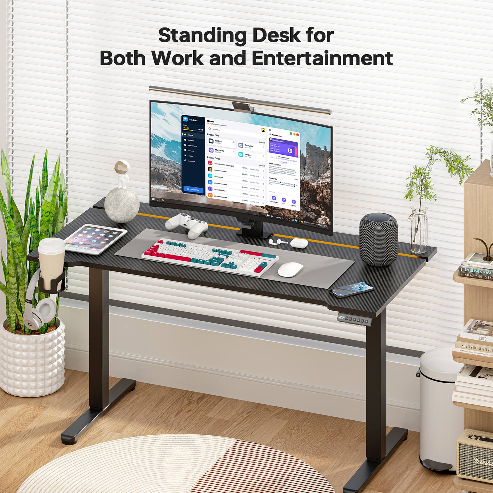 Standing Desk for Both Work and Entertainment
