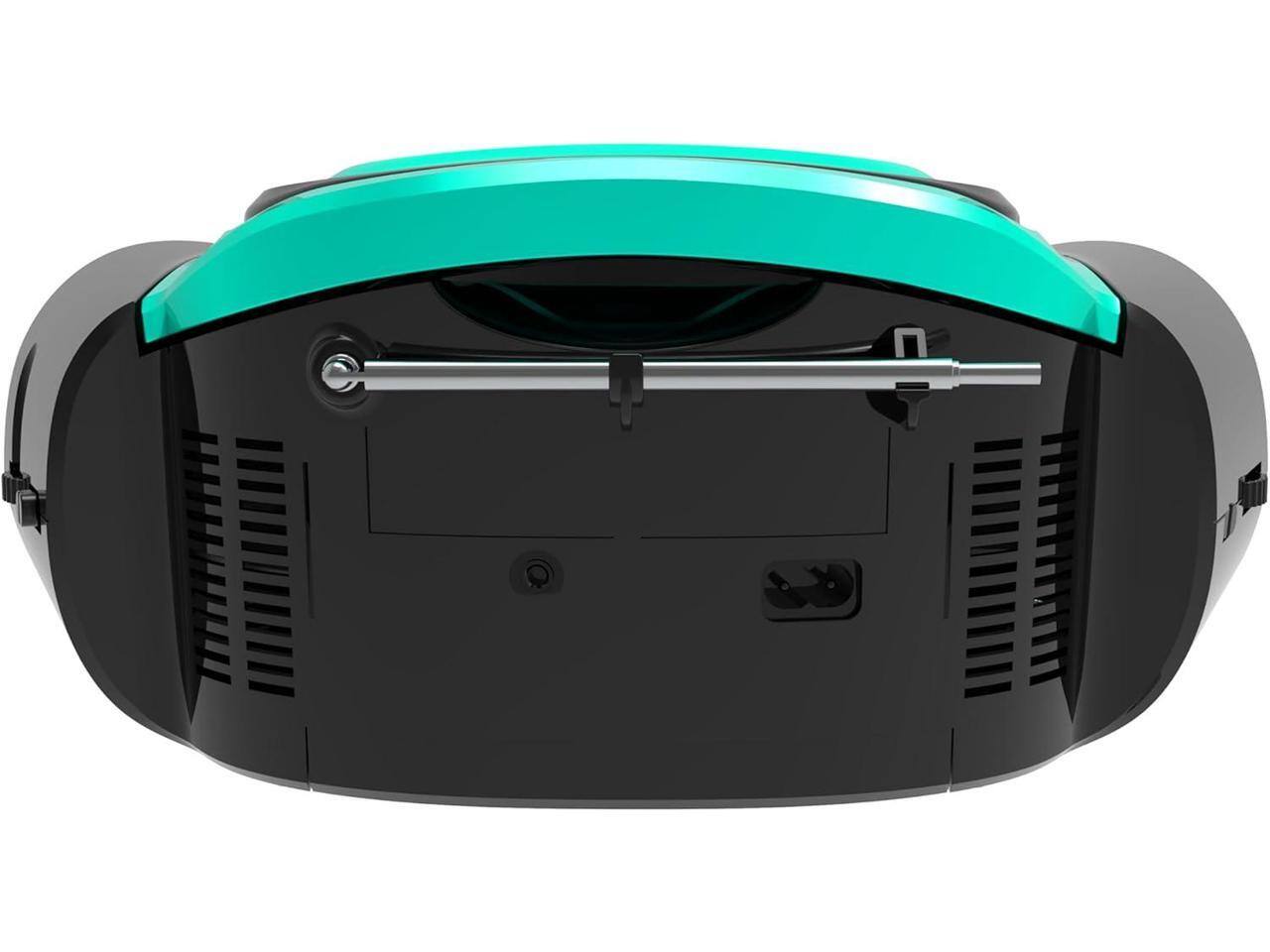 Alt View 4. Supersonic - Supersonic SC726BTTEAL Portable AM/FM Radio CD Player Boombox with Bluetooth - Teal - Black.