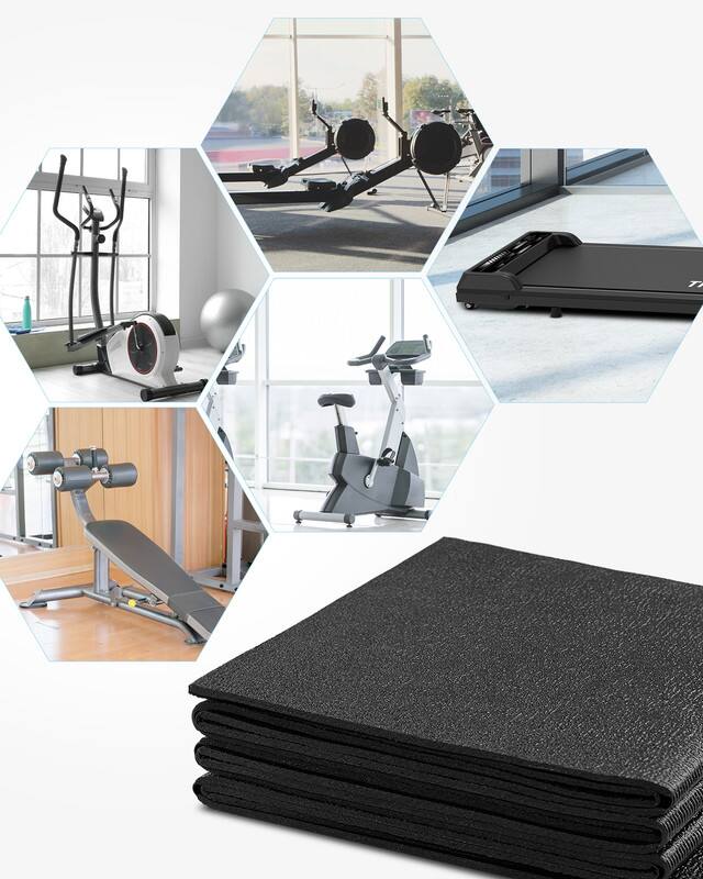 Alt View 7. Redliro - Redliro Foldable Treadmill Mat, 68"x24 Non-Slip Rubber Pad for Walking Pad, Floor Protector for Home Gym/Bike - Black.