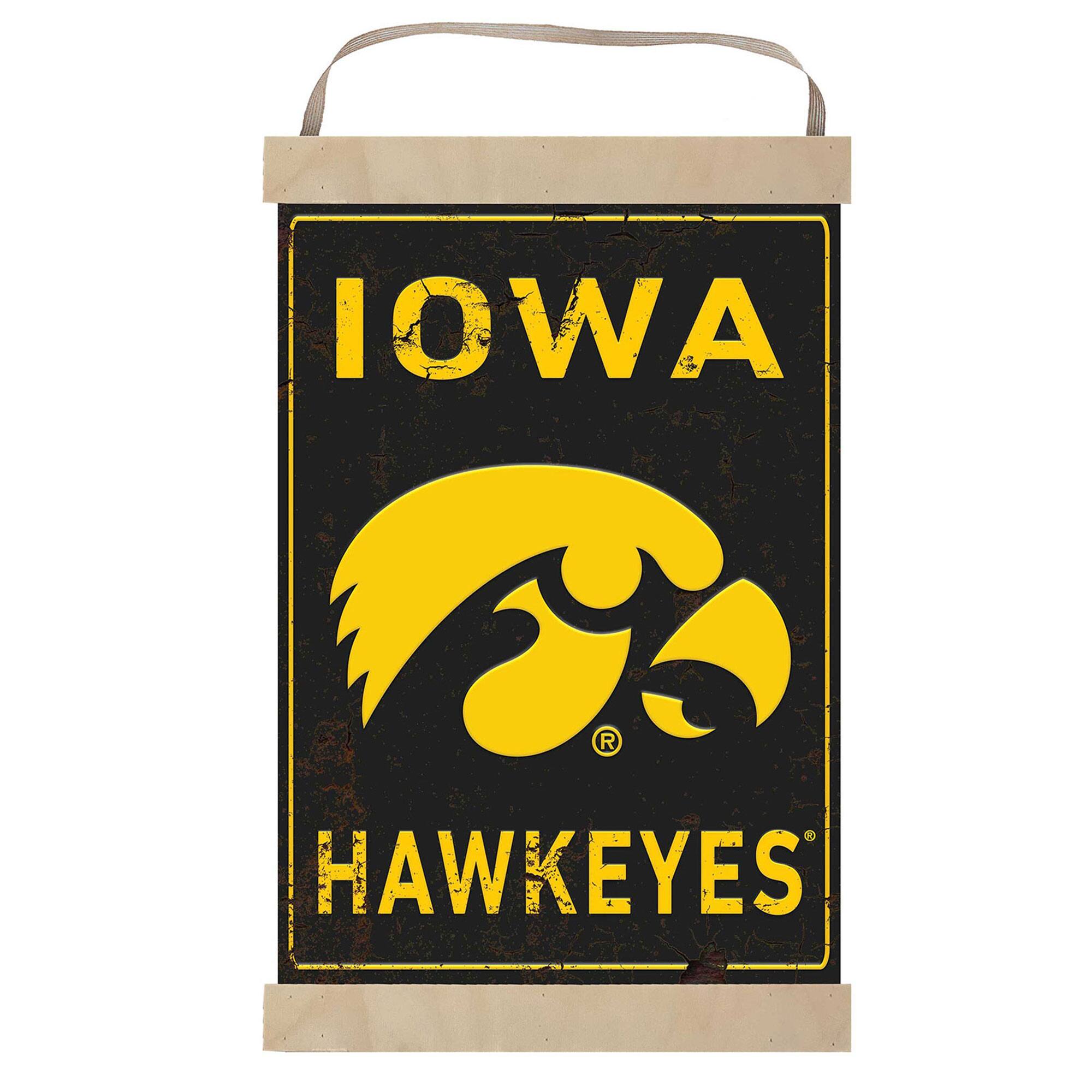 Jardine Iowa Hawkeyes Retro Logo Banner Sign Yellow - Best Buy