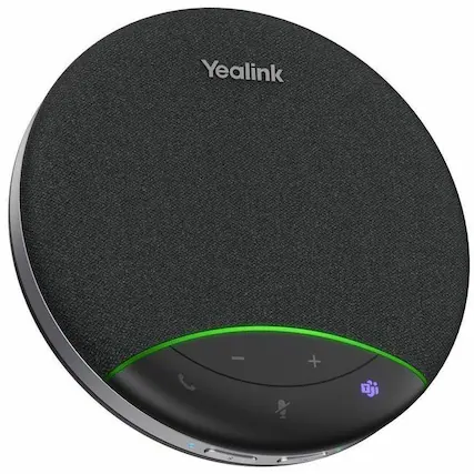 Front. Yealink - SP92 Bluetooth Speakerphone - Wired/Wireless Bluetooth - 50 mm Speaker(s) - Portable - White.