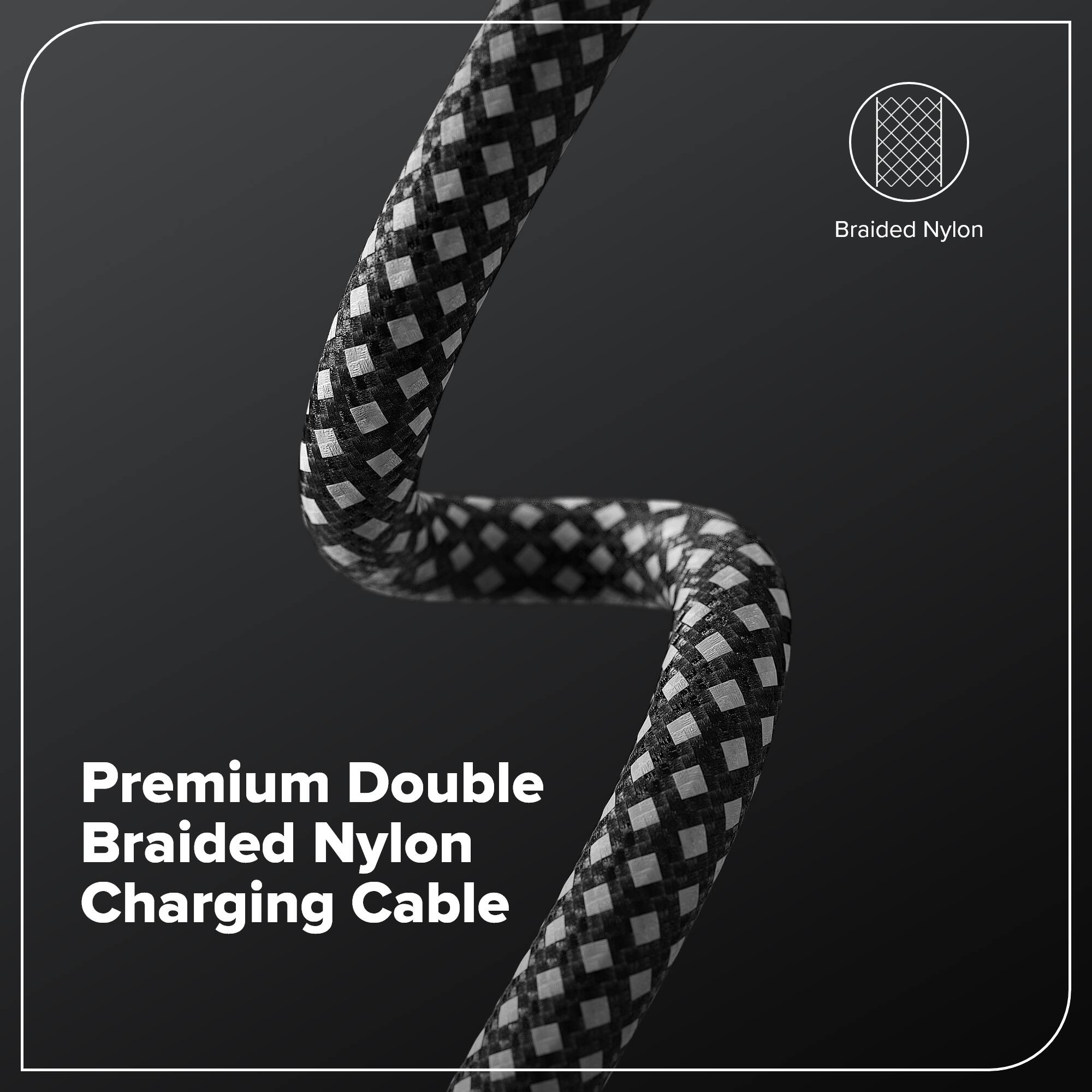 Premium Double Braided Nylon Charging Cable