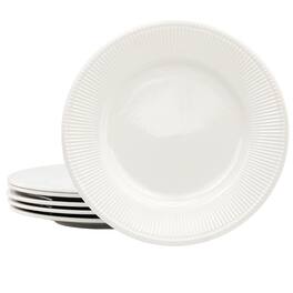 Elama - Gretel 6 Piece Round Stoneware Dinner Plate Set - White