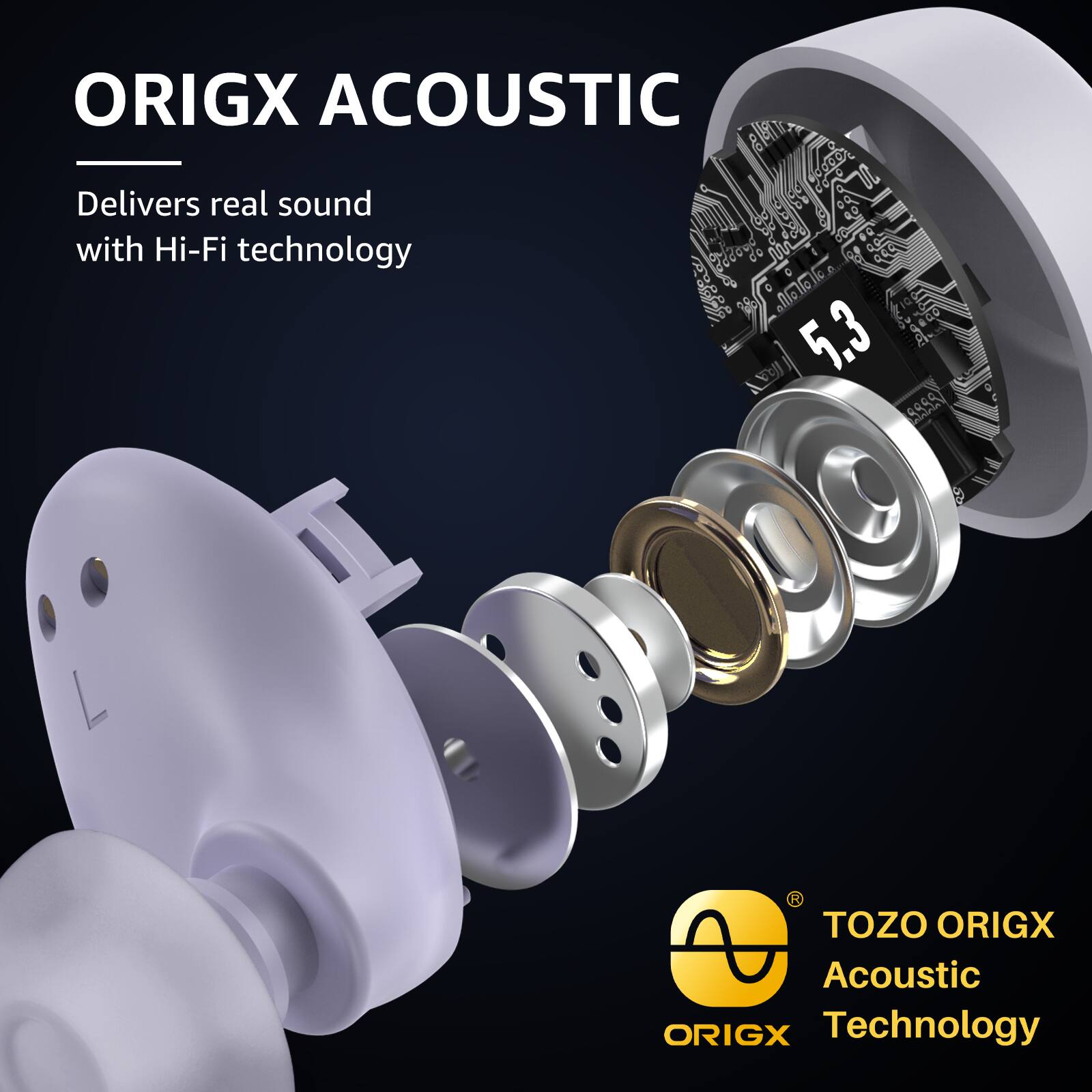 ORIGX ACOUSTIC  
Delivers real sound with Hi-Fi technology  

TOZO ORIGX Acoustic Technology