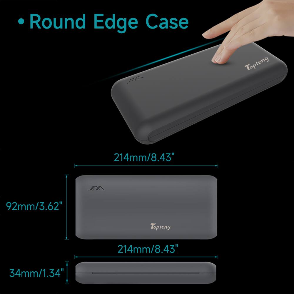 - Round Edge Case
- Topteng
- 214mm/8.43"
- 92mm/3.62"
- 34mm/1.34"