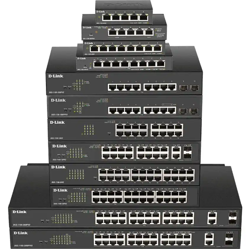 D Link Split D Link DGS 1100 08V2 Ethernet Switch 8 Ports Manageable 2 Layer ...