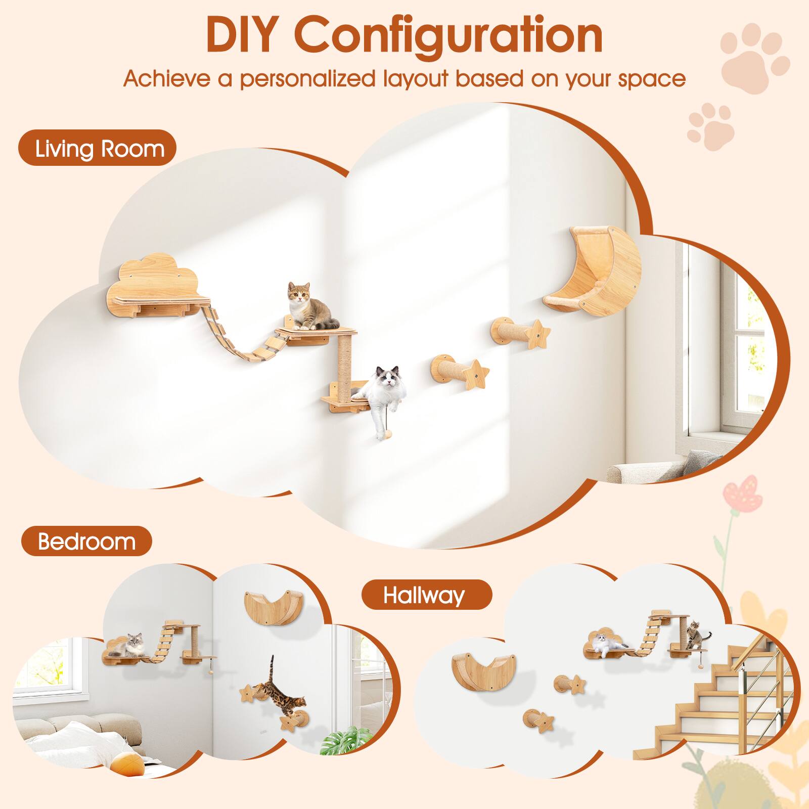 DIY Configuration  
Achieve a personalized layout based on your space  

Living Room  
Bedroom  
Hallway