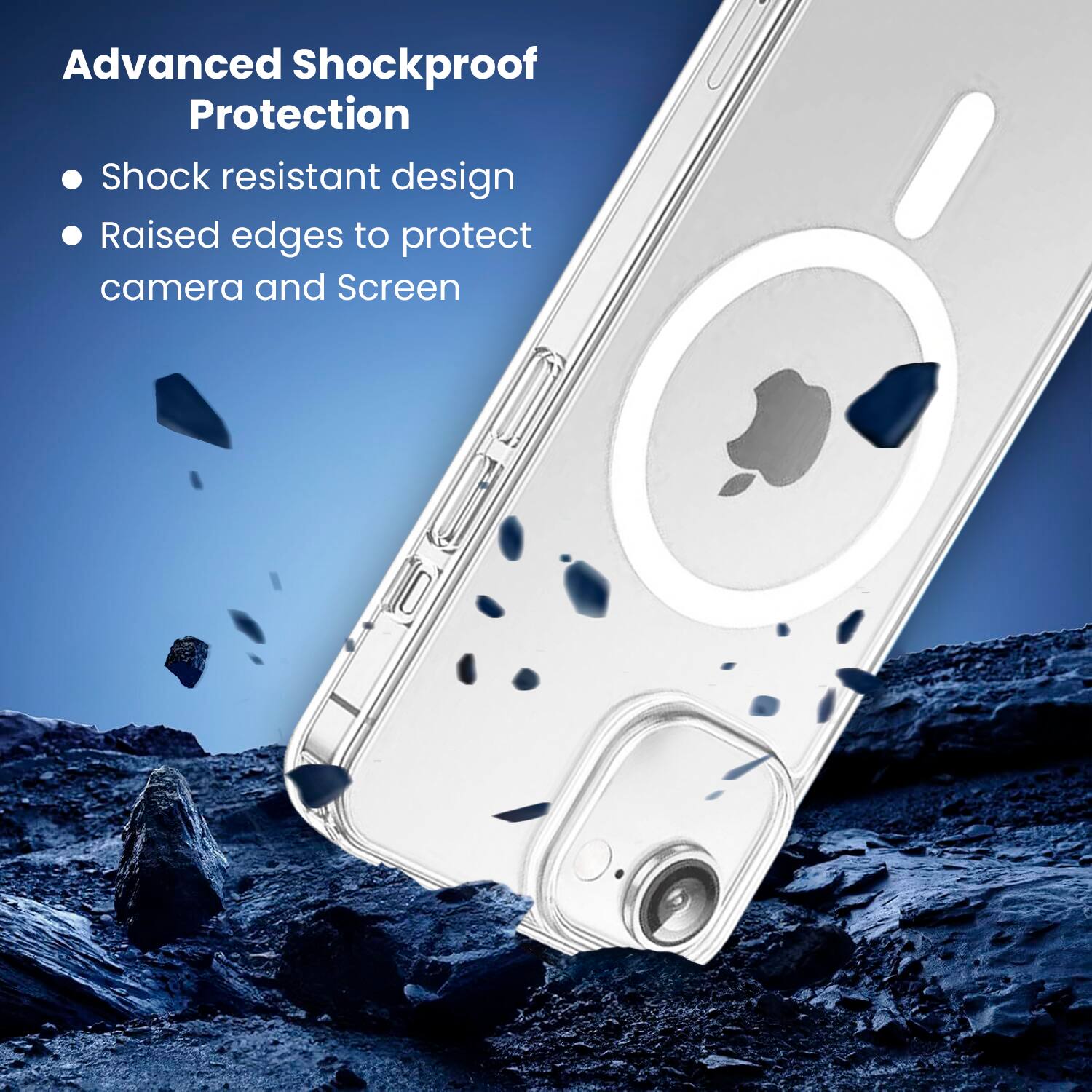 Advanced Shockproof Protection

Shock resistant design
Raised edges to protect camera and screen
